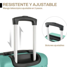 Maleta de viaje rígida de 20 pulgadas para llevar a bordo, equipaje de mano con 4 ruedas y candado integrado, variedad de colores - verde menta - Ver 7