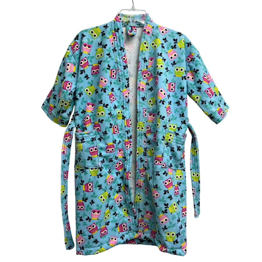 Soft And Fun Bathrobe For Boys And Girls - Many Models - Teal Blue - View 1