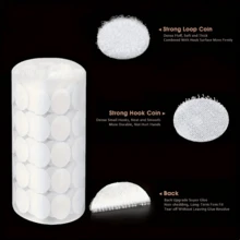 100/200/300/400pairs Self-Adhesive Nylon Hook And Loop Dots With Strong Adhesive Backing, Perfect For DIY Crafts, Classroom, Office, Home Use And Sewing Accessories, Available In Black And White - Multicolor - View 8
