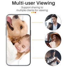 Cámara reloj FHD 1080P con detección de movimiento, visualización remota, Wi-Fi, grabación de audio y video (con tarjeta SD de 32 GB) - Cámara para interiores, dispositivo inteligente para el hogar, reloj multifunción para monitoreo de hogares, oficinas y almacenes - Negro - Ver 4