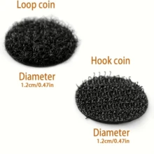 100/200/300/400pairs Self-Adhesive Nylon Hook And Loop Dots With Strong Adhesive Backing, Perfect For DIY Crafts, Classroom, Office, Home Use And Sewing Accessories, Available In Black And White - Multicolor - View 12