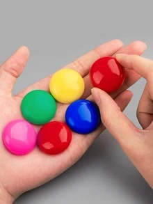 12/28/56 Stück runde magnetische Knöpfe mit Plastikabdeckung, Kühlschrankmagnet, geeignet für Schule, Büro, Zuhause - Verschiedenfarbig - Übersicht 5