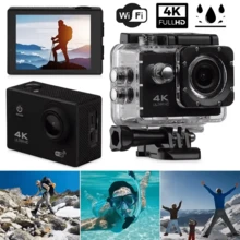 Kynley Sports Action Camera, Waterproof Sports Camcorder, 4K Full HD, Go Pro, Underwater Helmet, DV, Pixel Camera For Photos - Black - View 2