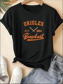 Vintage Baltimore Orioles Uni Tee, Baseball Fan Gift, Retro Sports Shirt, O's Baseball Apparel, Men's Women's Baseball Top - 黑色 - 查看 1