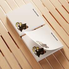 4张可爱黑猫便签纸，3x3英寸，每本50张，趣味备忘录，粘性便签，适合学校、办公室、家庭使用，可作为学生和教师礼物 - B - 查看 3