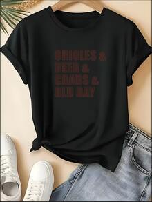 Orioles Beer Crabs Old Bay T-Shirt, Maryland Shirt, Baltimore Tee, Maryland Gift For Men And Women, Baltimore Orioles Apparel, Baseball Gift - 黑色 - 查看 1