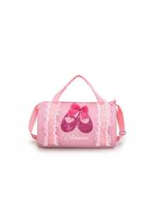 Bolsa de ballet con lentejuelas para niños, una mochila linda y una bolsa de viaje deportiva. Personaliza este bolso de hombro con tu nombre u oraciones festivas. Nombre propio, iniciales, números de la suerte, talla grande. Perfecto para viajes, salidas, baile, ejercicio, regalos a amigos, recuerdos, ocasiones de Navidad, Año Nuevo y regreso a clases.