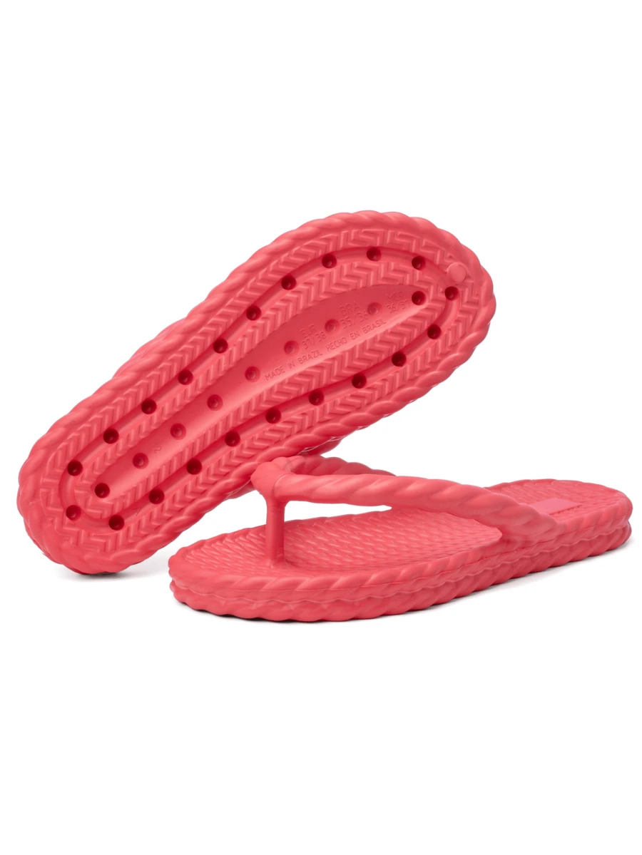 Chinelo de Dedo Rasterinha Casual Textura Corda Leve Confortavel Em EVA Antiderrapante - Pink - Visão 1