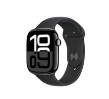 Helt ny Apple Watch Series 10 smartklocka 46 mm Sports Edition [GPS-version] som födelsedagspresent - Ljussvart urtavla + svart armband - Visa 3