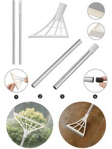 2 Magic Brooms, Squeegee, Lint Remover, Glass Cleaner, Dry Well, Silicone, Large Handle 1.20m, Easy Cleaning - 1 單位 - 查看 2