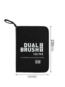 100 Dual Brush Marker Pens Kit, 100 Color Art Marker Set With Fine And Brush Tip Markers For Coloring Books. - 100 màu/bộ - Xem 6
