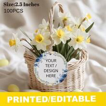 100PCS 1.5 Inch/2 Inch/2.5 Inch/3 Inch/3.5 Inch Custom Round Wedding Hang Tags With String,Circle Tags,Printed Wedding Favor Tags, Thank You For Celebrating With Us Tags - 2.5 Inches(100pcs) - View 9