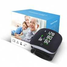 Monitor de presión arterial digital LCD para brazo Intellective carga USB español preciso fácil de usar pantalla grande recargable control salud doméstico clínica portátil - Negro - Ver 6