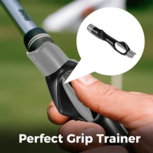 [Christmas And Thanksgiving Day]SKLZ Golf Grip Trainer - Enhance Grip Strength, Precision, And Swing Technique For Superior Golf Performance, Ideal For All Levels Of Play - 灰色 - 查看 3