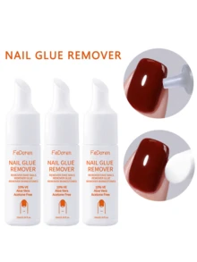 3PCS Special Nail Glue Remover For False Nails, Fast Dissolving Adhesive Remover, Easily Removes Crystal Nails, Press-On Nails And Rhinestones - Convenient Pry Cap, Vitamin E-Enriched Formula, Quick And Easy Application