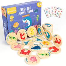 Dinosaur Wooden Memory Matching Game, Color Recognition Observation Educational Toy Teaching Aid, Suitable For Children's Christmas Gift - Yellow - View 7