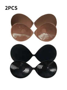 2/1 对聚拢粘性胸罩，可重复使用无肩带前扣隐形乳贴，女士内衣和内衣配饰 - 彩色 - 查看 36