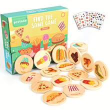 Dinosaur Wooden Memory Matching Game, Color Recognition Observation Educational Toy Teaching Aid, Suitable For Children's Christmas Gift - Yellow - View 4
