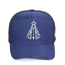 Pampas Country Men's Women's Trucker Hat White Our Lady Of Aparecida Country Launch - Màu xanh lam - Xem 4