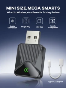 REMAX 无线 CarPlay 适配器；轻松将有线 CarPlay 升级为无线 CarPlay；即时连接；自动重连；超迷你 CarPlay 适配器，兼容 iPhone；适用于内置 CarPlay 的汽车；超迷你尺寸汽车配件；超级实用的汽车用品 - 均碼 - 查看 14