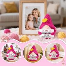 1pc Handmade Crochet Desktop Decor Figurine, Funny Gnome Shaped, Birthday Gift For Best Friend, Girlfriend, Sister, Mom, Grandma, Coworker, Family, Positive Vibes, Party, Halloween, Christmas, Appreciation