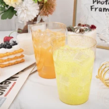 12 Oz 50 PCS Gold Glitter Plastic Cups, Gold Rimmed Disposable Wine Glasses Disposable Glitter Cups, Elegant Plastic Cocktail Glasses, Gold Rimmed Plastic Cups, Fancy Party Cups For Wedding, Birthday, Holiday - Vàng Flash 12 oz - Xem 9