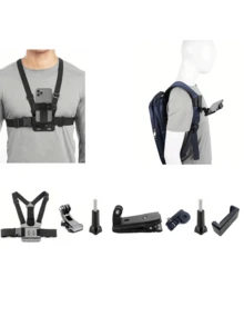 7 件 GoPro 配件套件、相机安装带、户外骑行手机支架、相机拍摄支架、头部和胸部安装带、运动相机配件套装 - 彩色 - 查看 8