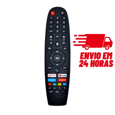 Controle Remoto Compatível Com Tv Multilaser Net-flix You-tube  Tl042 / Tl045 / Tl046 Para Tvs de 32 40 43 50 e 55 Polegadas