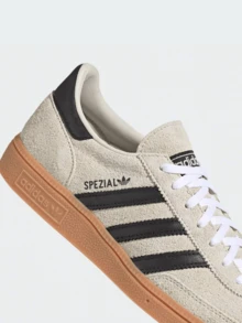Adidas Originals Adidas Women's Handball Spezial Sneakers, Vintage Court Style Casual Low-Top Daily Sneaker For Fall Outfits For Women, Chic Autumn Work Style, Sneaker For Skate Outfit Ideas - Alumina / Core Black / Cloud White - View 5