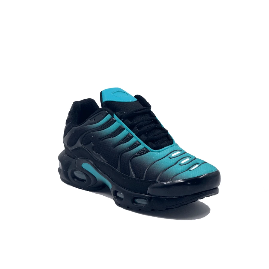 Men Sneakers - 黑色和綠松石色 - 查看 1