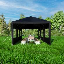 10x30' Wedding Party BBQ Garden Canopy Tent Outdoor Gazebo With 8 Removable Sidewalls - màu đen - Xem 4