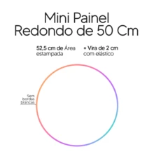 Capa Painel Redondo Mesa Santos, Igreja e Religioso Sublimado C/ Elástico 50*50Cm - 12 - Santos - Visão 4