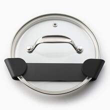 1/2 piezas Soporte de pared para tapas de ollas, organizador de almacenamiento autoadhesivo montado en la pared, adecuado para tapas de ollas de hasta 24 cm, mantenga su cocina ordenada y limpia - Multicolor - Ver 2
