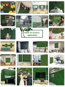 Nejlue Artificial Flowers/Plants1111 Home & Living 1Pc 60*40cm Plastic Artificial Boxwood Plant Wall, UV-Resistant Privacy Screen, Artificial Hedge Grass Mat Green Wall Panels, Artificial Plant Leaves Garden Fence,For Home Decor,Room Decor,Garden Decor,Wall Decor,Indoor Outdoor Decor, Bedroom Decor,Wedding Decoration,Party Decorations,Birthday Decoration,Christmas Decorations - Multicolor - View 7