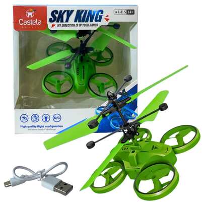 Mini Drone Voador Brinquedo Com Sensor de Mão Com Luz - Castela