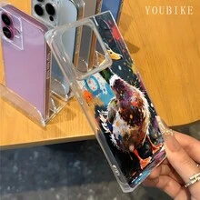 Funda con diseño de bloques de pato colorido. Compatible con los modelos 16 Pro, 16, 15 Pro, 14, 14 Plus, 13, 13 Pro, 12 Pro y 12 Pro. Transparente, antigolpes de cobertura total. Nueva protección de alta calidad. - transparente - Ver 3