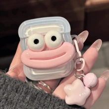 1 个可爱香肠嘴耳机盒，兼容 Pro3/Pro2/1、AirPods2/3/Pro、AirPods4，情侣/好友礼物