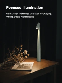 1 pieza Lámpara de mesa recargable inalámbrica, lámpara de barra portátil LED con 3 niveles de brillo regulable, lámpara de escritorio a batería LED, lámpara de mesa para exteriores para sala de estar, hogar, comedor - Multicolor - Ver 4