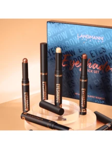LANGMANNI 8 Colors Eyeshadow Stick Set Matte Professional Bright-Colored Contouring And Highlight Eyeshadow Stick, Cream Waterproof Long Lasting High Pigmented Eye Shadow. - 8 Colors - 查看 6