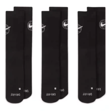 3 双男女通用 NIKE CREW EVERYDAY BBALL 袜子，DA2123-010 - 黑色 - 查看 2