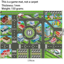 1pc City Traffic Game Mat, Thin, Non-Fuzzy, Large Size Non-Woven Fabric Game Mat, Waterproof And Moisture-Proof, Children's Toy Car Interactive Route Map, Room Decor, Educational Tool, Halloween And Christmas Gift, Made Of Non-Woven Fabric And Plastic. This Product Is Relatively Smooth When Placed On The Floor (Except For Small Cars), Children's Toys, Toys, Boys' Toys - Multicolor - View 14