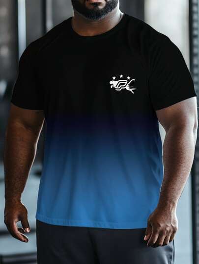 Plus Size Men's Casual Short Sleeve T-Shirt, St. Patrick's Day Fitness Slogan Print Design, Suitable For Outdoor Sports, Commuting, Dating, Dining Out And Other Formal/Casual Occasions - Crew Neck Short Sleeve, Strength Training Gym Slim Fit, Highlighting Male Physique - Made Of Elastic Polyester Fiber, Soft And Breathable - Machine Washable - Perfect Gift For Men Summer