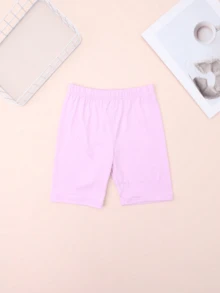 8pcs/Pack Young Girl' Thin Solid Color Leggings, Versatile For Layering Or Outerwear, Suitable For Skirt Matching, Spring/Summer