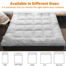 Matratzenauflage 10CM Matratzentopper Ultraweich Gefüllte Matratze Atmungsaktive