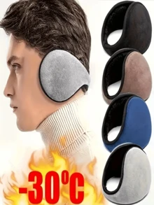 Ski Outdoor Winter Plush Earmuffs To Keep Out The Cold, Soft Lining, Adjustable Unisex Black/Brown/Blue/Gray Earmuffs - Ideal Gift For Men And Women, Warm And Comfortable Ear Protection Accessories, Cozy And Windproof Earmuffs