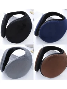 Ski Outdoor Winter Plush Earmuffs To Keep Out The Cold, Soft Lining, Adjustable Unisex Black/Brown/Blue/Gray Earmuffs - Ideal Gift For Men And Women, Warm And Comfortable Ear Protection Accessories, Cozy And Windproof Earmuffs