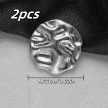 2/4 Stücke Vintage asymmetrische geprägte Metallknöpfe, modische dekorative Knöpfe für Mäntel, Pullover, Hemden, Jacken, Schuhe, Hüte, Taschen DIY Nähzubehör - Verschiedenfarbig - Übersicht 20