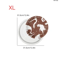 圆形硅胶混凝土模具，大底托盘形状，环氧粘土石膏模具，水果托盘设计，耐用材料，易于脱模