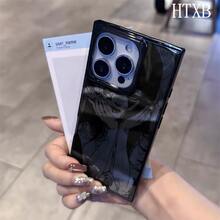 Teléfono con diseño de bloques, compatible con las series 16 Pro, 16, 15 Pro, 14, 14 Plus, 13, 13 Pro, 12 Pro y 12 Pro. Diseño a prueba de golpes con cobertura total, orificio grande, marco liso y brillante, y detalles prominentes. - Negro - Ver 4
