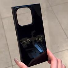Teléfono con diseño de bloques y el alfabeto de un murciélago negro. Compatible con los modelos 16 Pro, 16, 15 Pro, 14, 14 Plus, 13, 13 Pro, 12 Pro y 12 Pro. Ofrece cobertura total a prueba de golpes, un gran orificio, un elegante marco brillante y una excelente calidad de imagen. - Negro - Ver 1